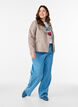 Veste biker en similicuir, Gris, Model image number 1