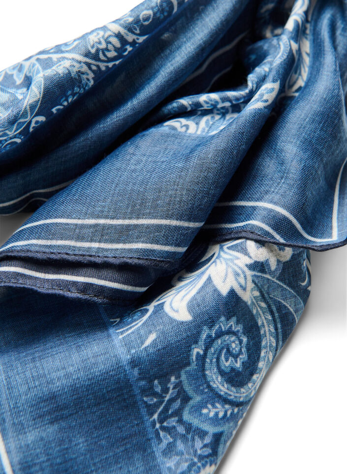 &Eacute;charpe longue &agrave; motifs, Bleu, Packshot image number 1