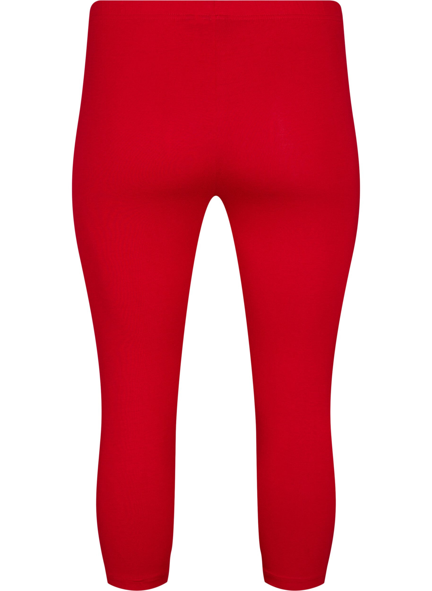 Zizzi Leggings 3/4 basiques en viscose, Rouge, Packshot image number 1