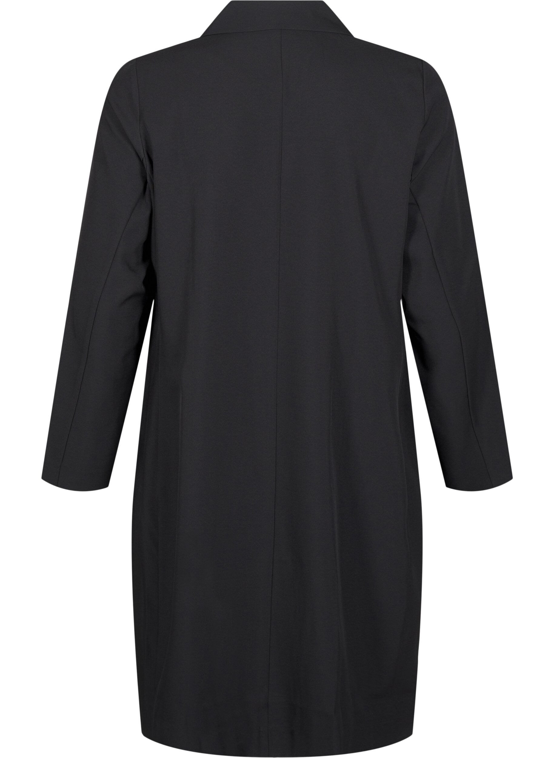 Zizzi Robe blazer crois&eacute;e, Black, Packshot image number 1