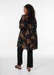 Robes &agrave; imprim&eacute; floral avec fermeture &agrave; cravate, Noir, Model image number 2