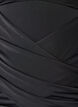 Maillot de bain &agrave; d&eacute;tail crois&eacute; en drap&eacute;, Noir, Packshot image number 2