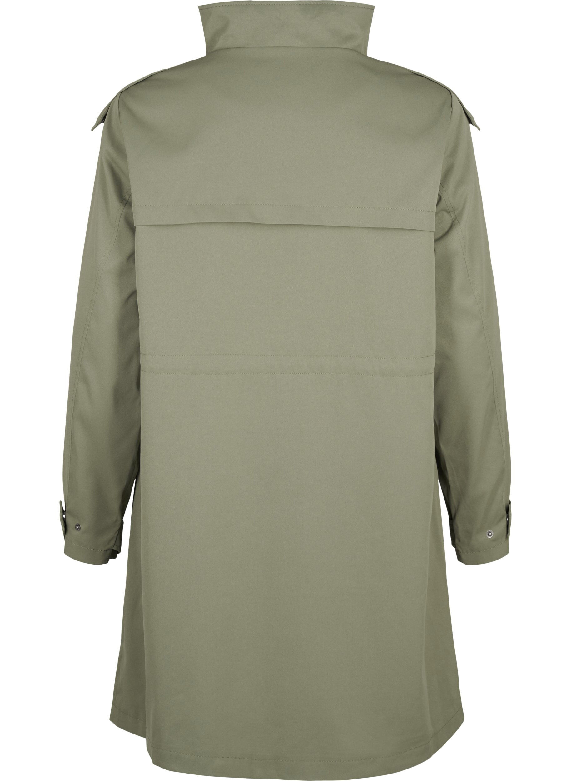 Zizzi Veste parka imperm&eacute;able, Vert fonc&eacute;, Packshot image number 1