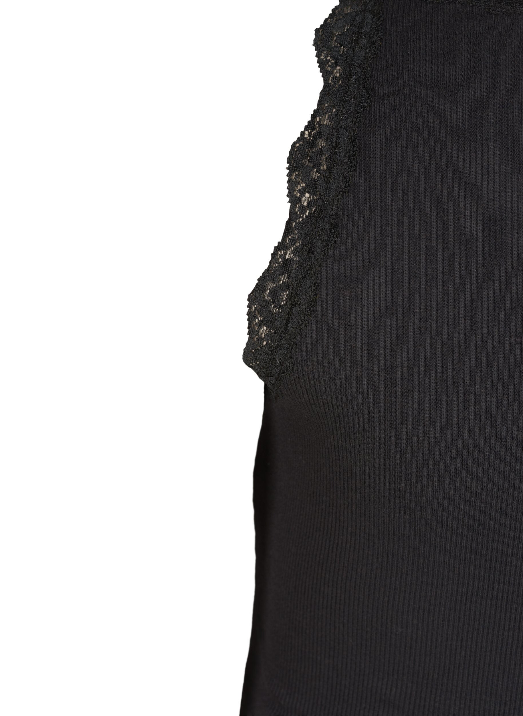 ZizziHaut &agrave; dentelle, Noir, Packshot image number 3