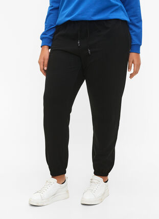 Pantalon de survêtement avec poches, Black, Model image number 2