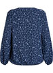 Blouse à manches longues avec broderie florale, Bleu, Packshot image number 1
