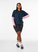 T-shirt sportif &agrave; effet superpos&eacute;, Bleu, Model image number 1