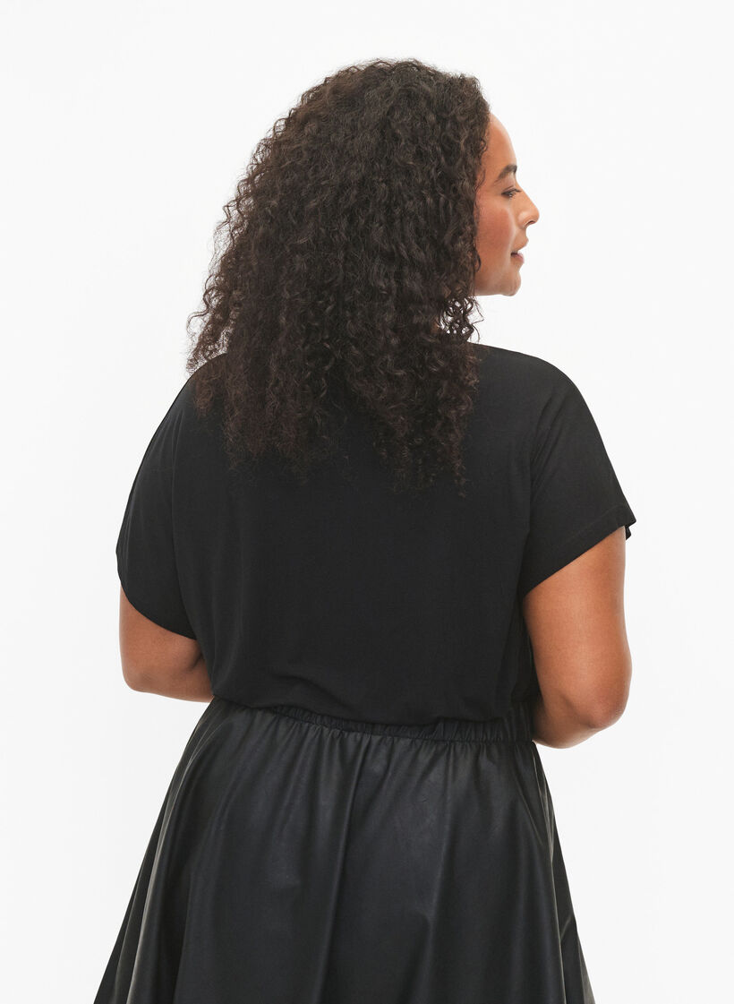 T-shirt à manches courtes en viscose avec imprimé , Black W. Lips, Model image number 1