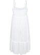 Robe midi en viscose avec smock, Bright White, Packshot image number 1