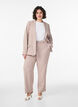 Pantalon de tailleur taille haute et coupe droite, Beige, Model image number 0