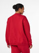 Sweatshirt &agrave; col montant et manches longues, Rouge, Model image number 2
