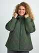 Veste l&eacute;g&egrave;rement matelass&eacute;e en losange, Vert, Model image number 0