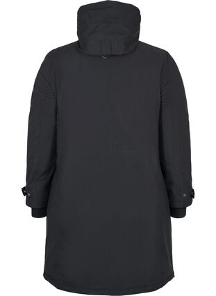 Veste d'hiver imperméable avec capuche et poches, Black, Packshot image number 1