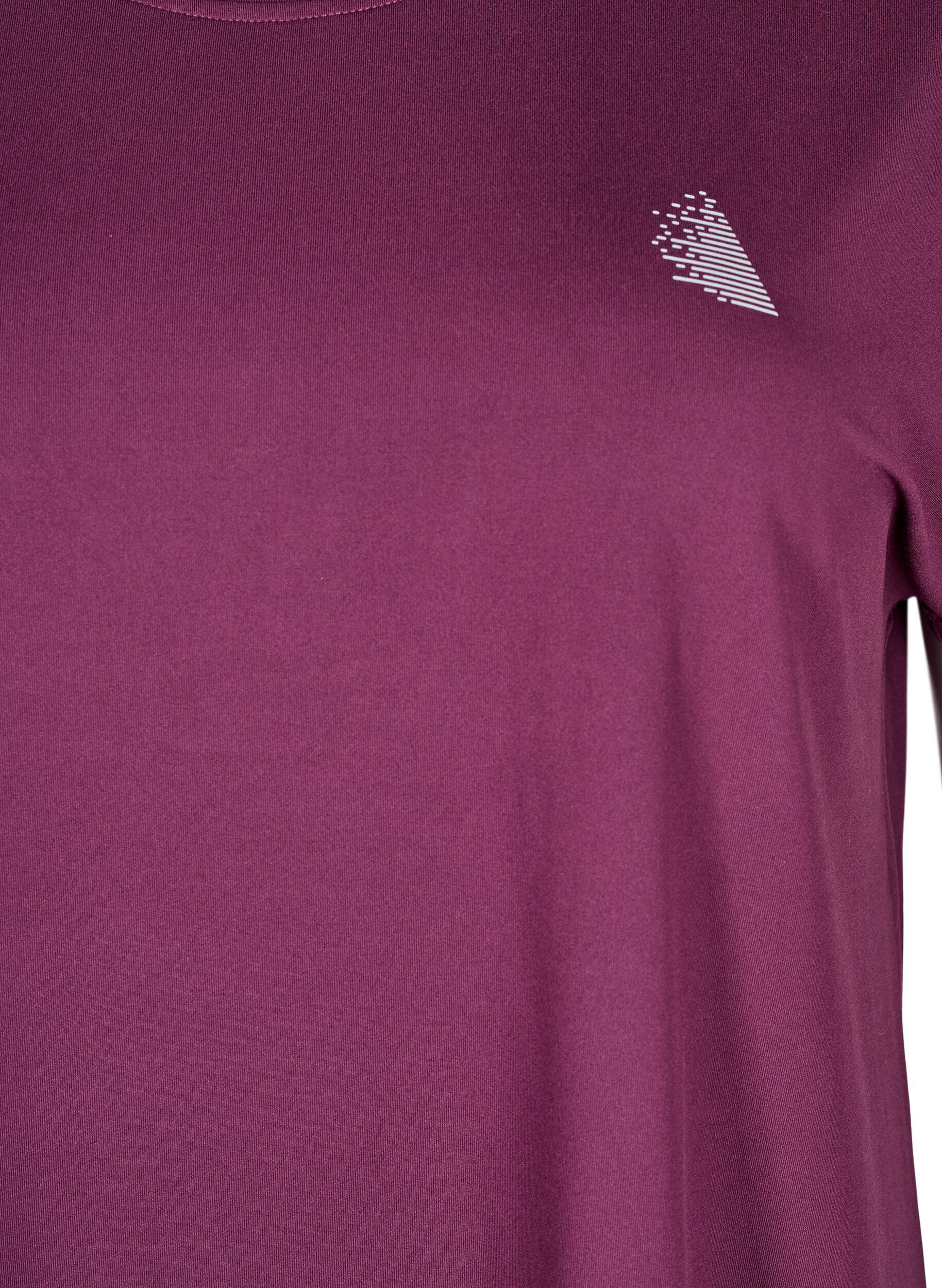 Zizzi T-shirt de sport uni, Violet, Packshot image number 2