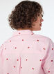 Chemise avec cerises brod&eacute;es, Rose, Model image number 3