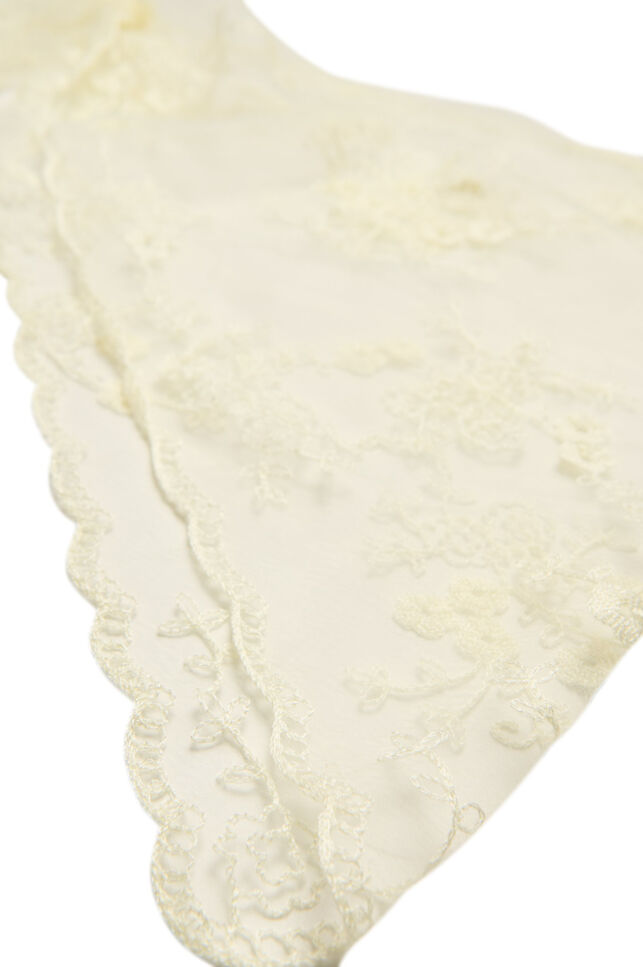 &Eacute;charpe triangulaire en dentelle, Beige, Packshot image number 1