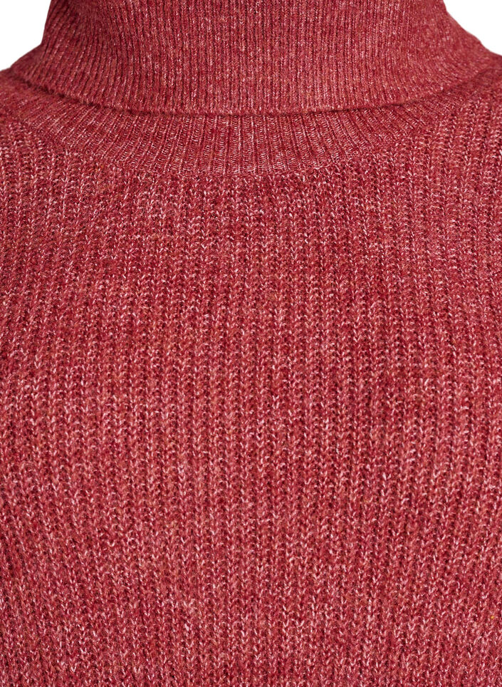 Robe en maille &agrave; col roul&eacute;, Bordeaux, Packshot image number 2