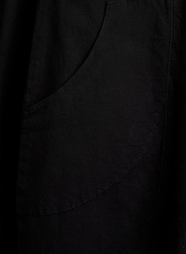 Robe en coton &agrave; manches courtes, Noir, Packshot image number 3