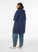 Sweat &agrave; capuche long avec zip et poches, Bleu, Model image number 2