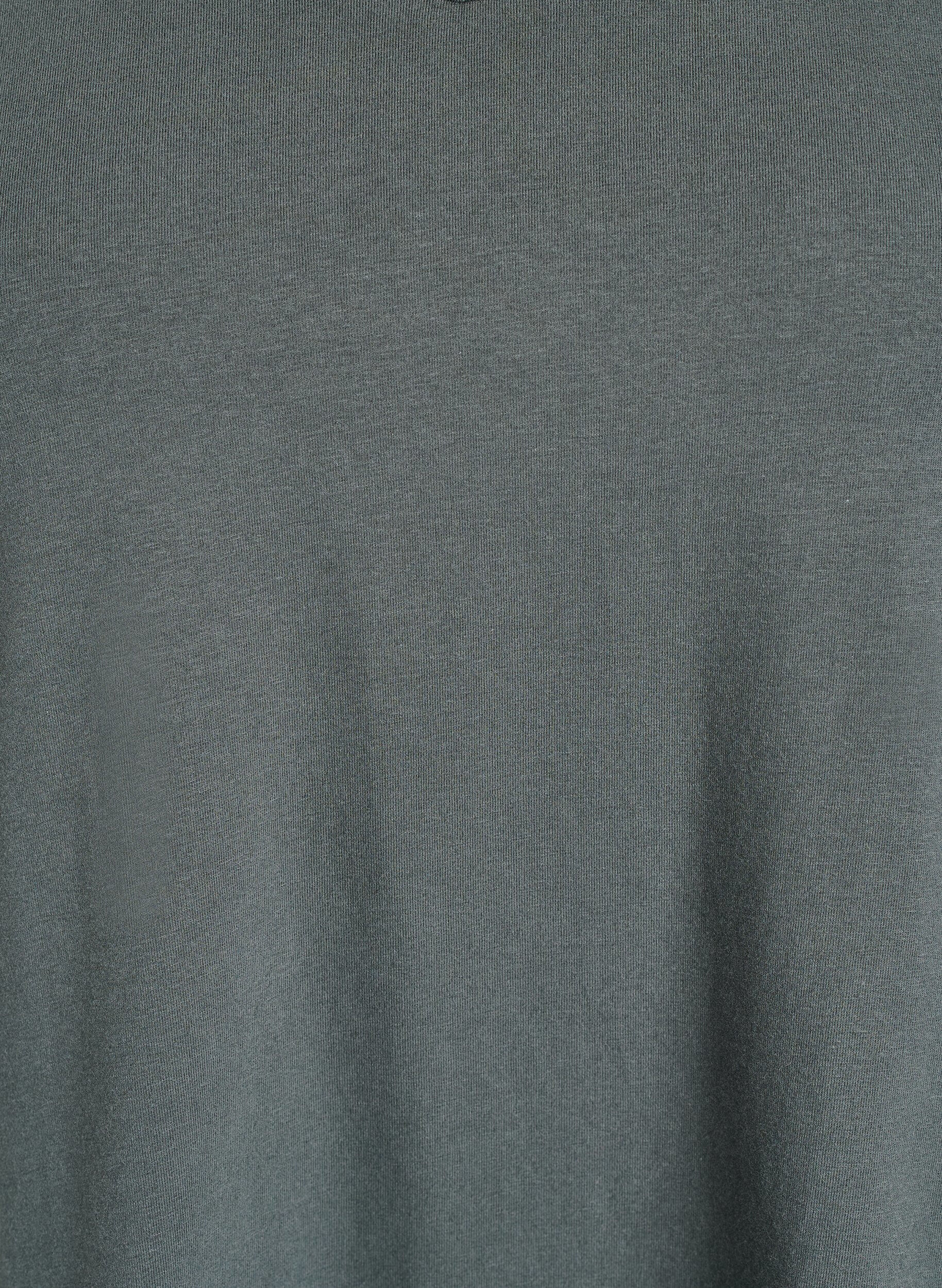 ZizziT-shirt en coton uni basique, Vert fonc&eacute;, Packshot image number 2