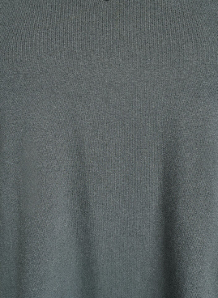 T-shirt en coton uni basique, Vert fonc&eacute;, Packshot image number 2