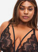 Bodystocking en maille et dentelle, Black, Model image number 2
