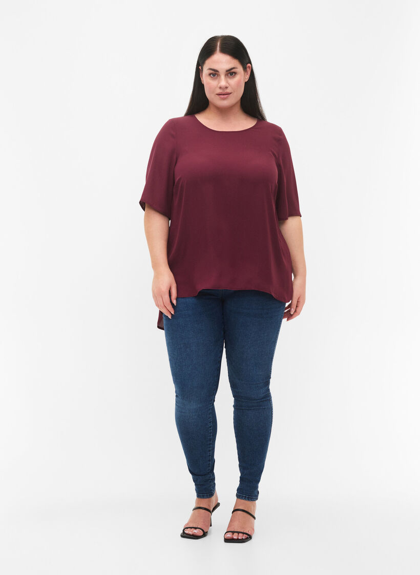 Blouse avec détail en croix sur le dos, Port Royal, Model image number 2