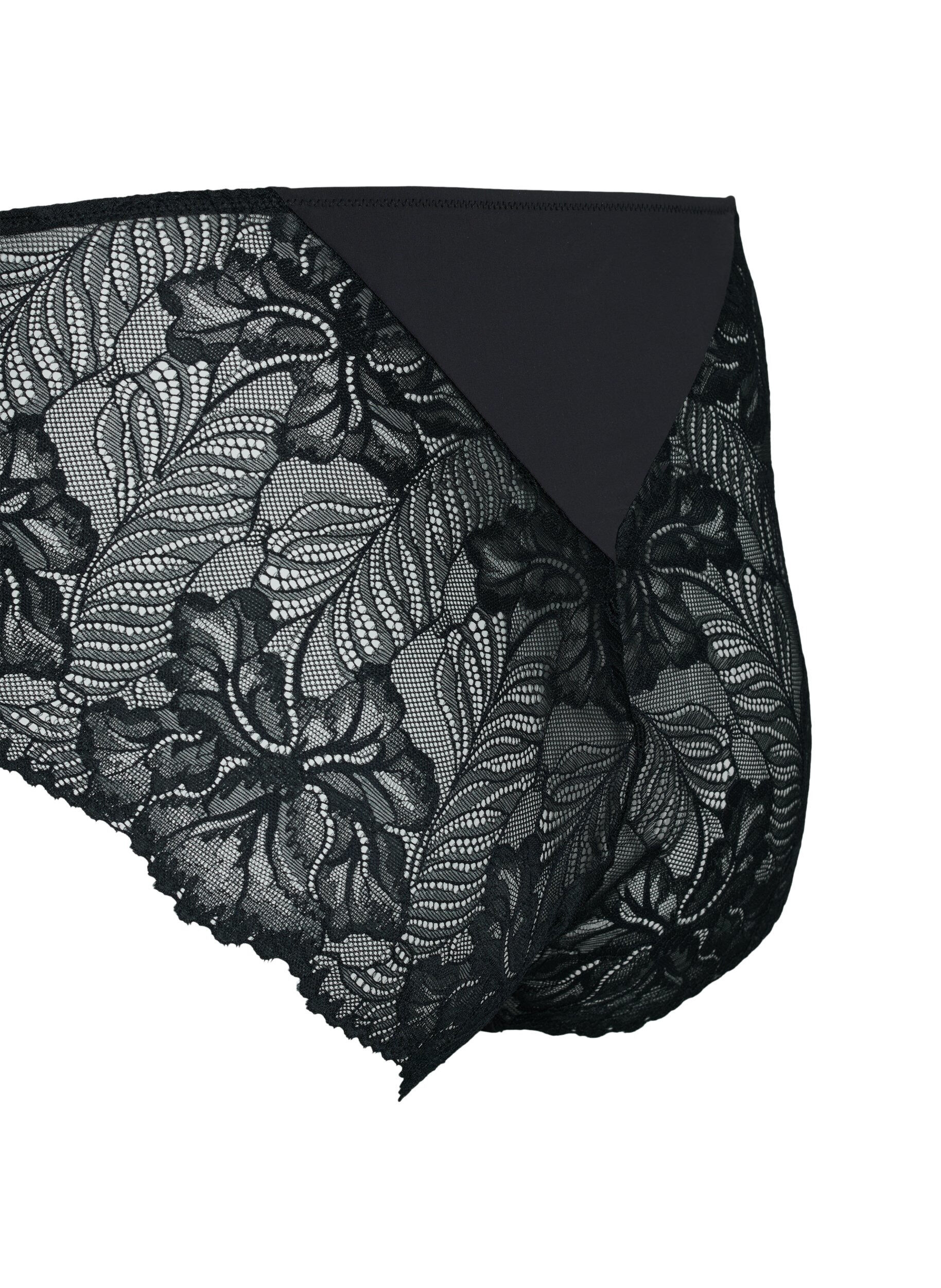 Zizzi Support the breasts - Culotte avec dentelle, Black, Packshot image number 2