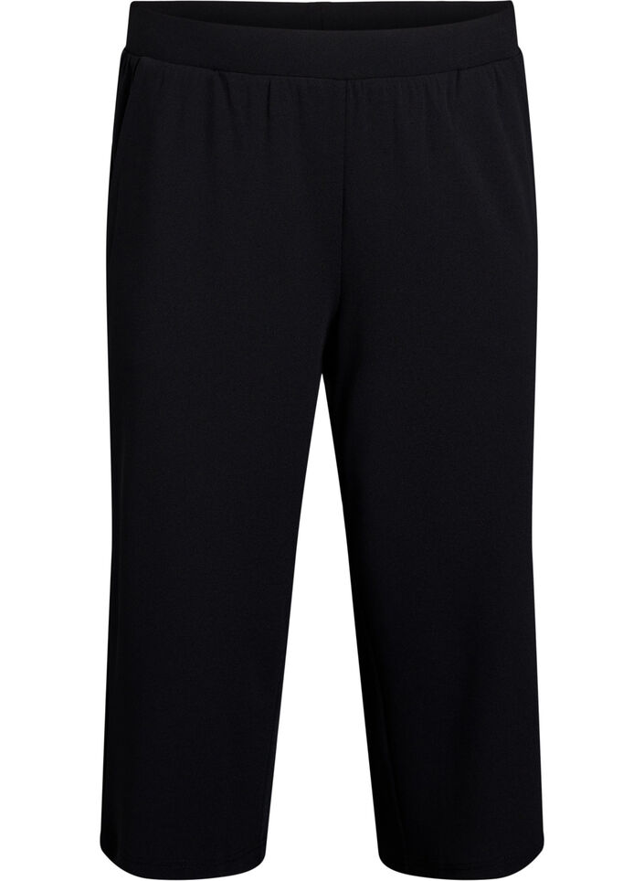 Culotte taille haute &agrave; coupe ample, Noir, Packshot image number 0