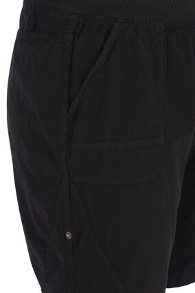 Short en coton ample avec poches, Black, Packshot image number 2