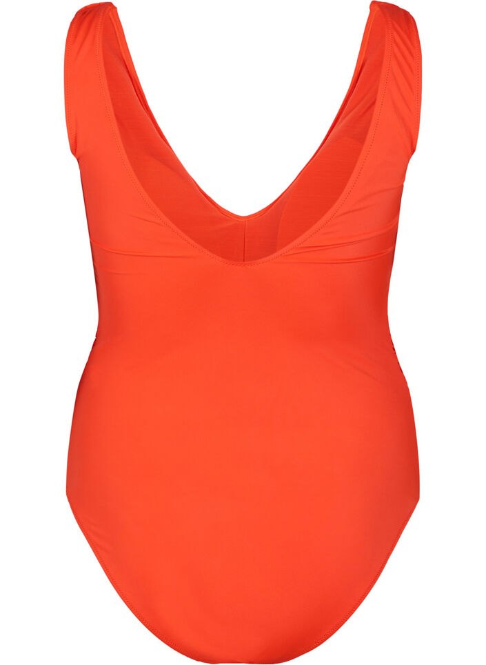 Maillot de bain avec volants et inserts amovibles, Orange, Packshot image number 1