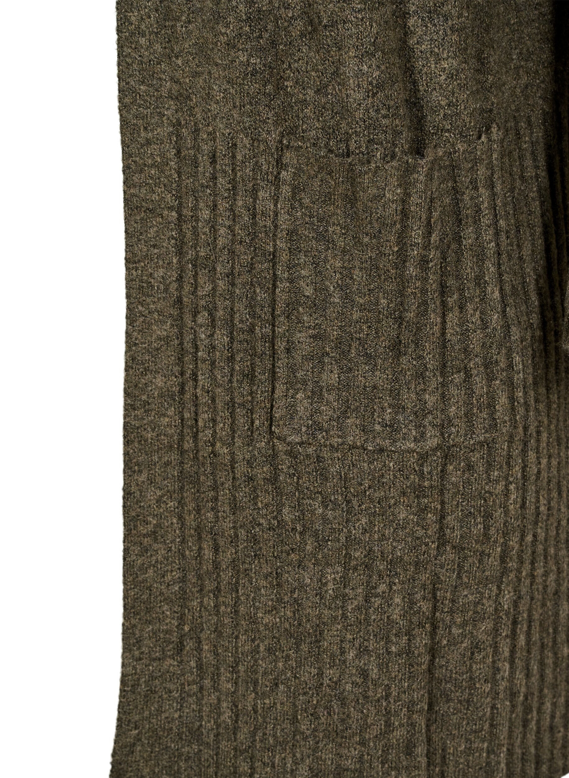 Zizzi Cardigan long avec des poches, Sea Turtle Mel., Packshot image number 3