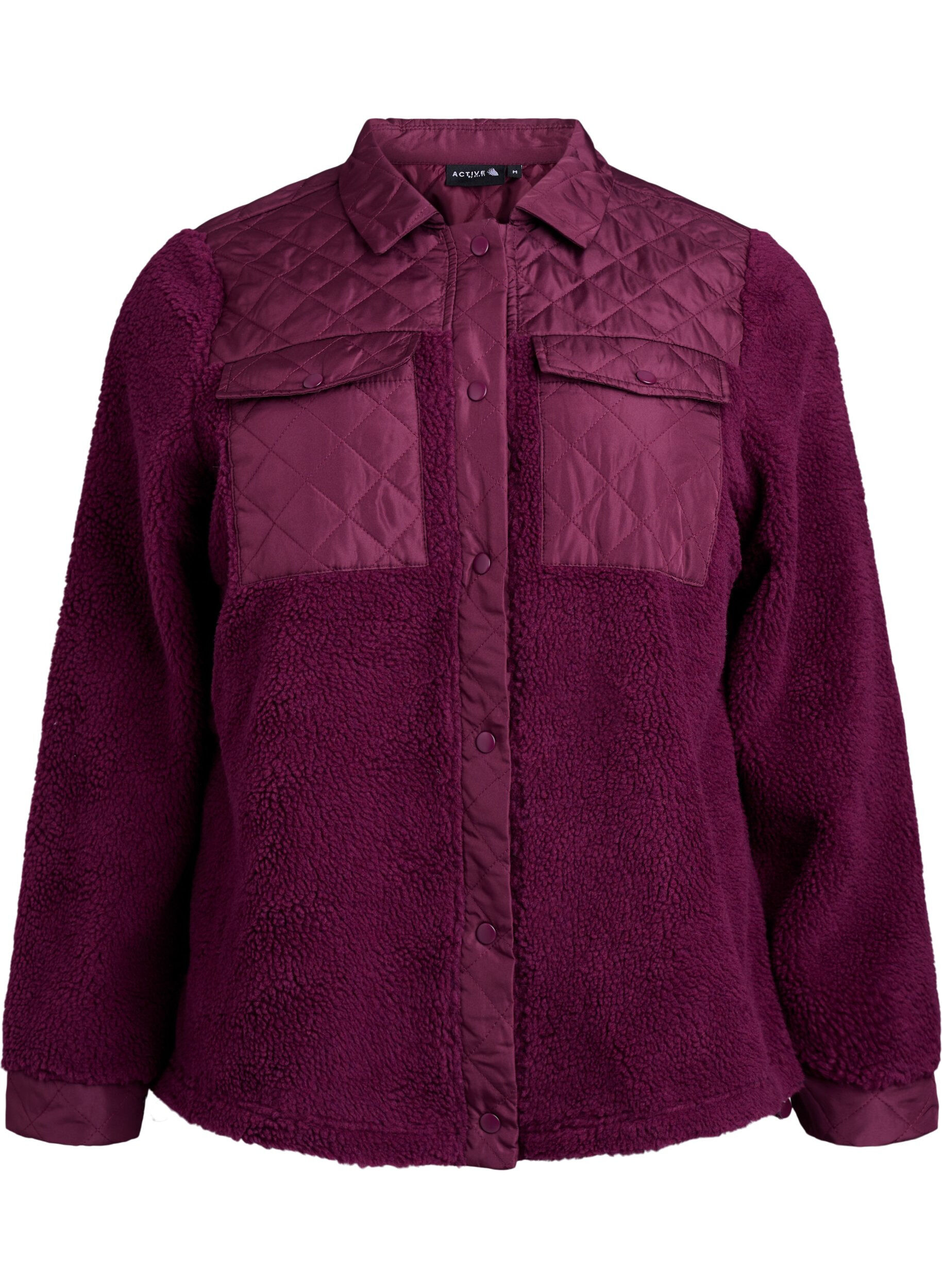 Veste polaire avec d&eacute;tails matelass&eacute;s