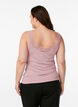 Top en viscose avec bordure en dentelle, Rose, Model image number 2