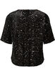 Blouse en sequins avec manches au coude, Noir, Packshot image number 1