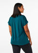 T-shirt de sport ample avec col en V, Vert fonc&eacute;, Model image number 2
