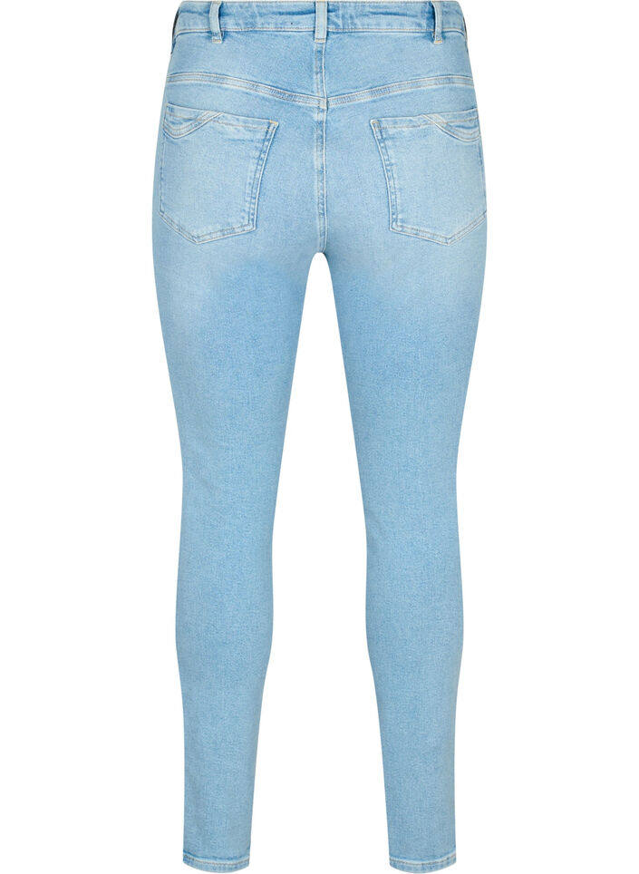 Jean Amy à taille haute et coupe super slim, Light blue, Packshot image number 1