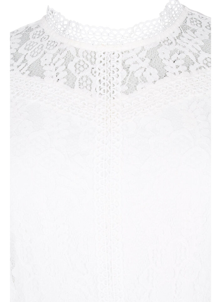 Robe en dentelle sans manches, Bright White, Packshot image number 2