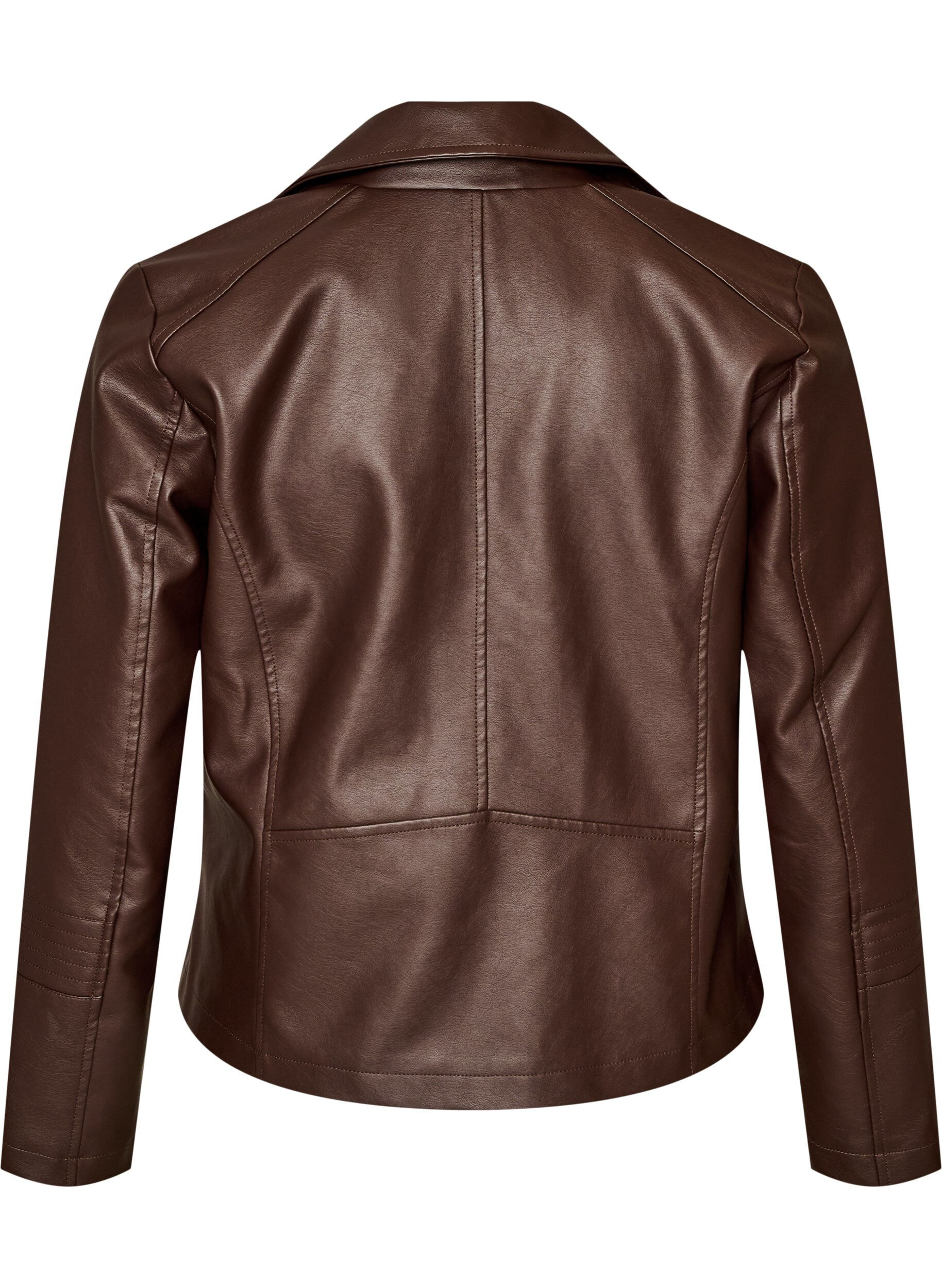 ZizziVeste biker en similicuir, Marron, Packshot image number 1