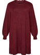 Robe courte en maille avec ourlet ondul&eacute; et fentes, Bordeaux, Packshot image number 0