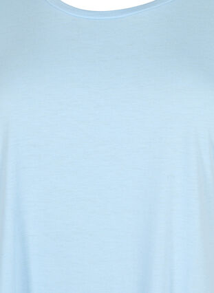 T-shirt à manches courtes en coton mélangé, Chambray Blue , Packshot image number 2