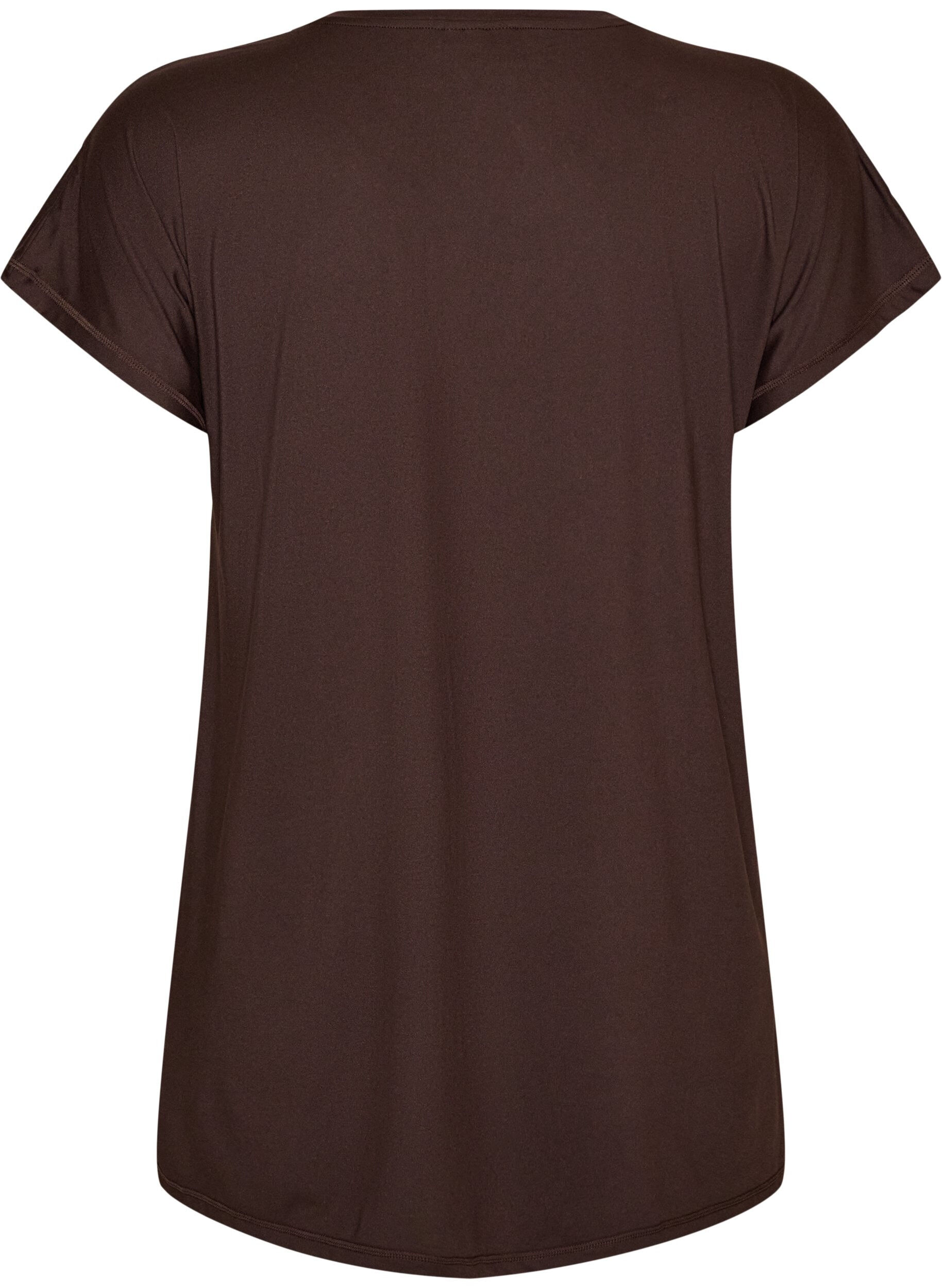 ZizziT-shirt d'entra&icirc;nement long, Marron, Packshot image number 1