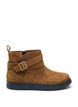Bottines coupe large en daim, Tobacco Brown, Packshot image number 0