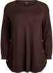 Blouse en maille avec boutons sur le c&ocirc;t&eacute;, Marron, Packshot image number 0