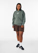 Sweat &agrave; capuche avec imprim&eacute; poitrine, Vert, Model image number 1