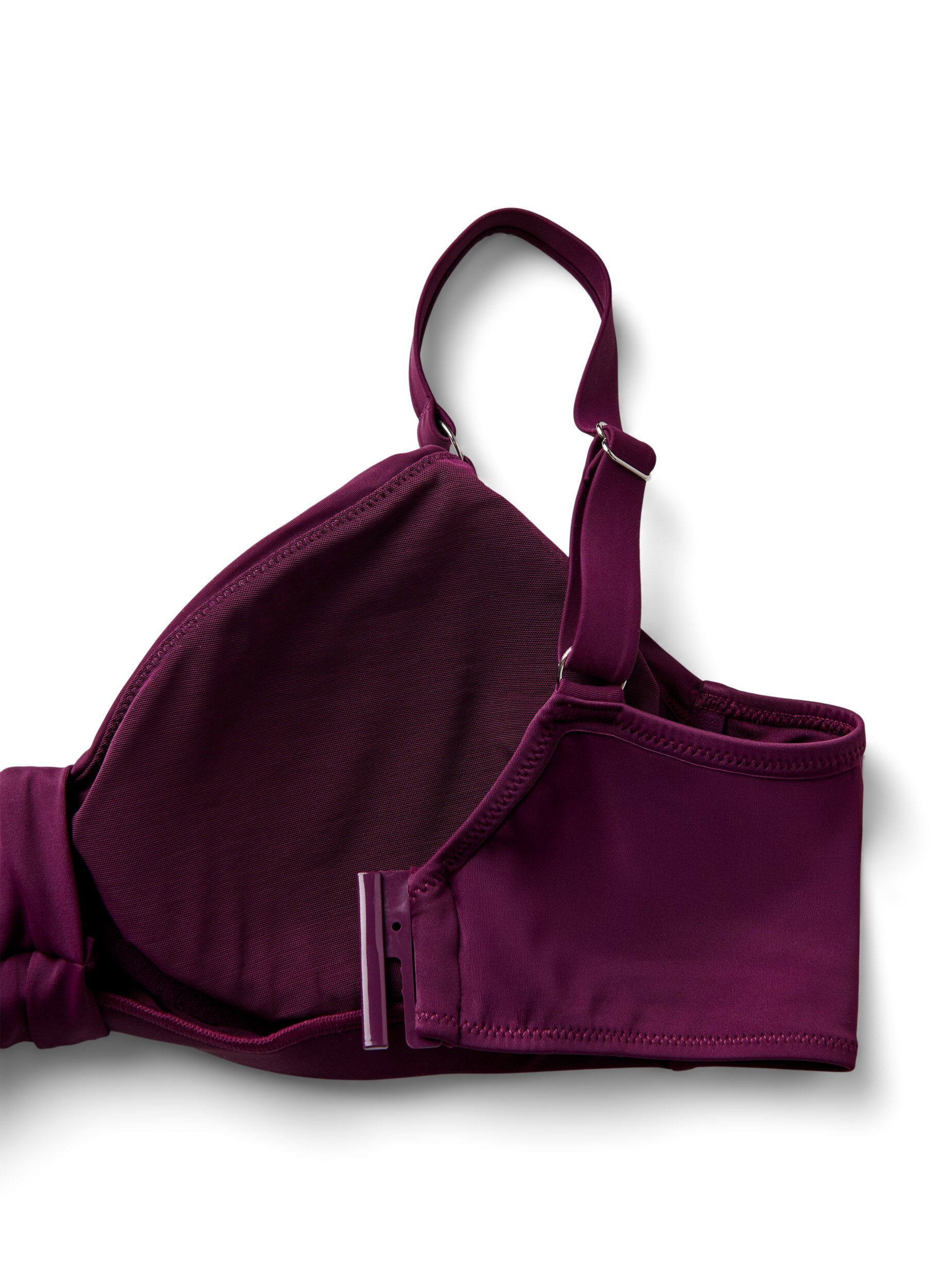 Zizzi Haut de bikini avec armature et n&oelig;ud d&eacute;taill&eacute;, Violet, Packshot image number 4