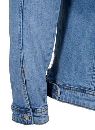 Veste courte en jean en coton, Light blue denim, Packshot image number 4