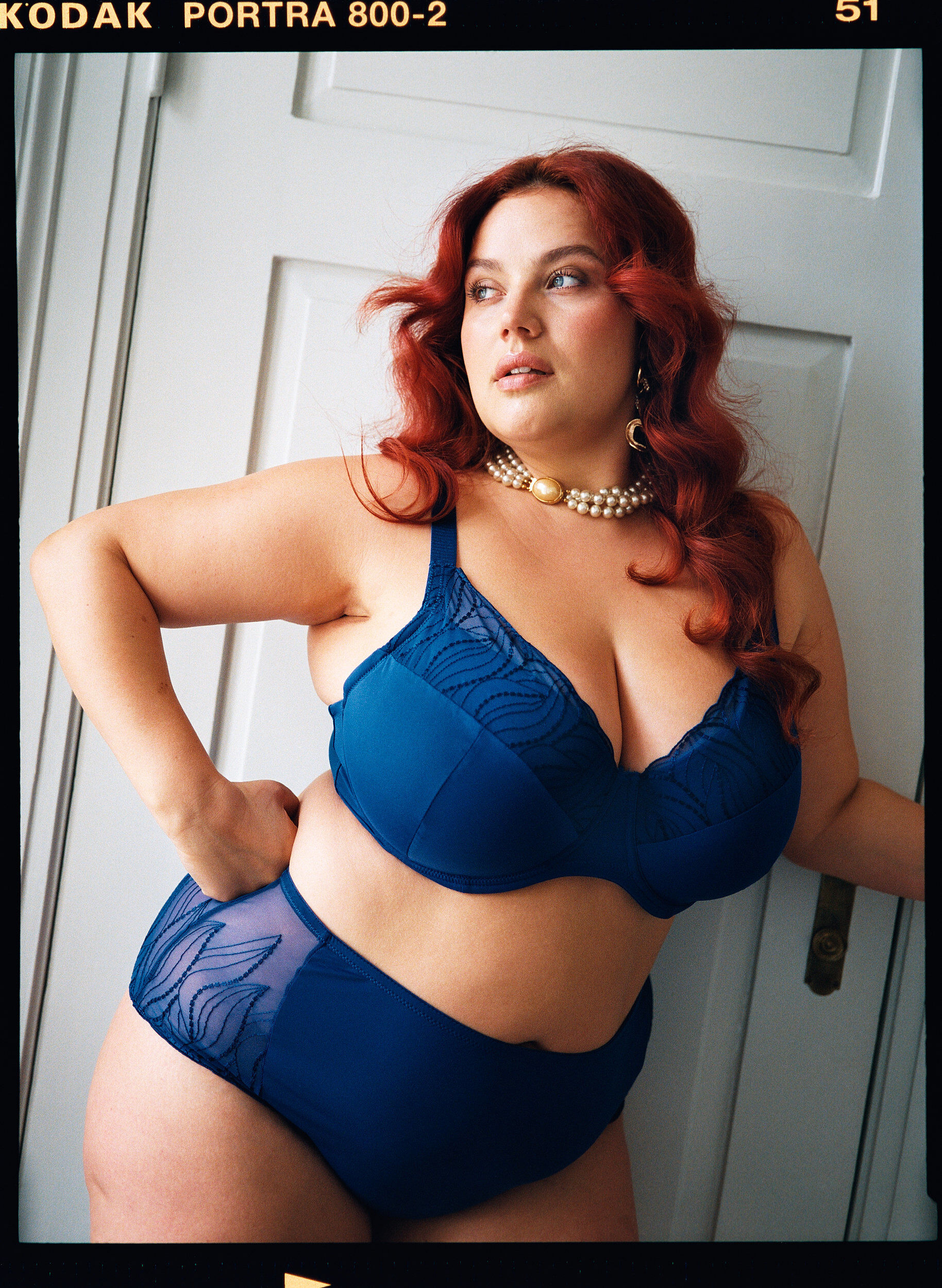 Zizzi Culotte hipster en microfibre avec dentelle sur les c&ocirc;t&eacute;s, Bleu, Image image number 0