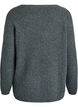 Blouse en maille &agrave; col V et manches raglan, Vert fonc&eacute;, Packshot image number 1