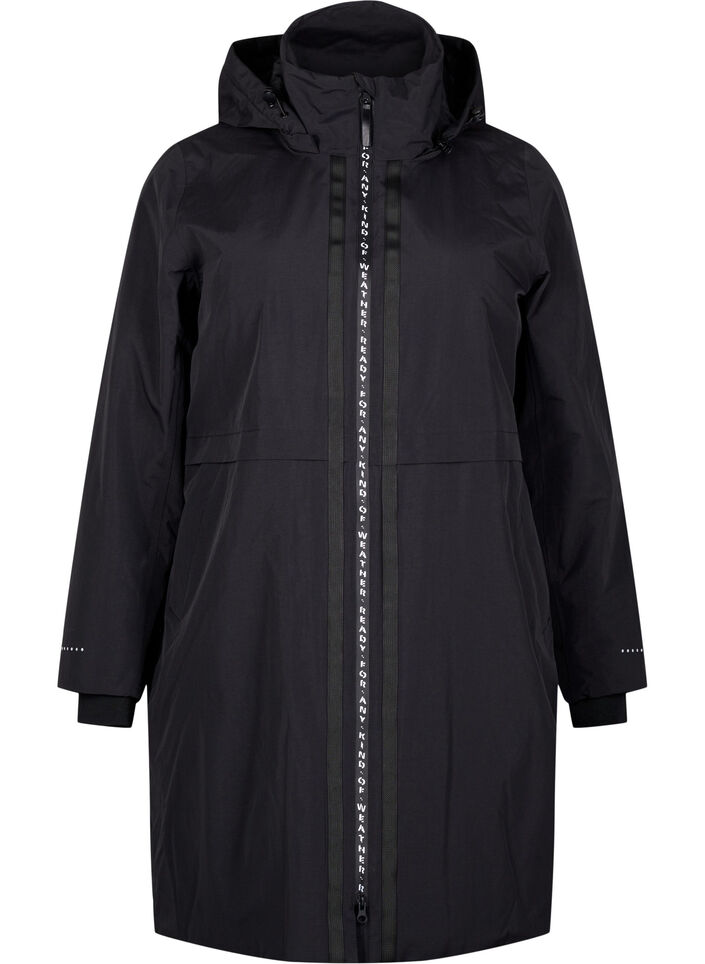 Parka fonctionnel avec détails réfléchissants, Black, Packshot image number 0